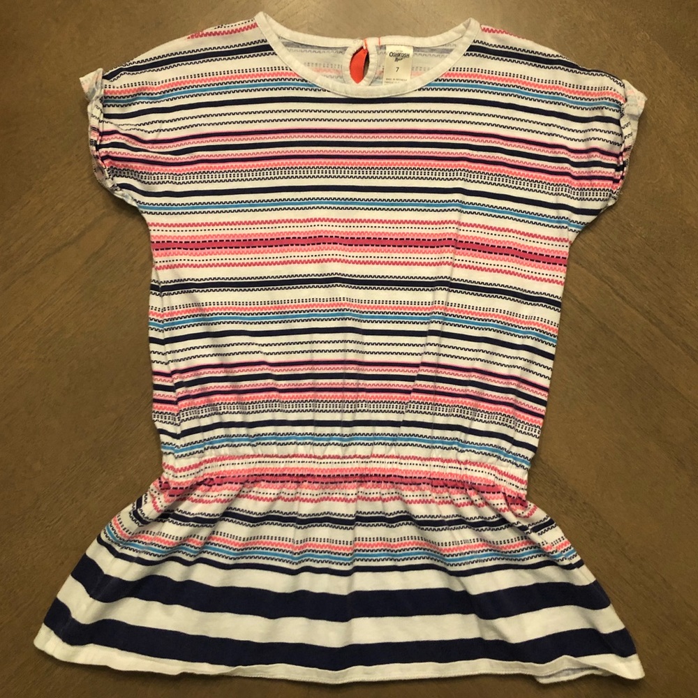 Girls Osh Kosh Striped Short Sleeve Shirt Top